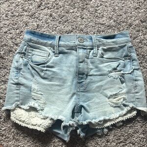 Mudd flex stretch high rise shortie size 1 jean shorts